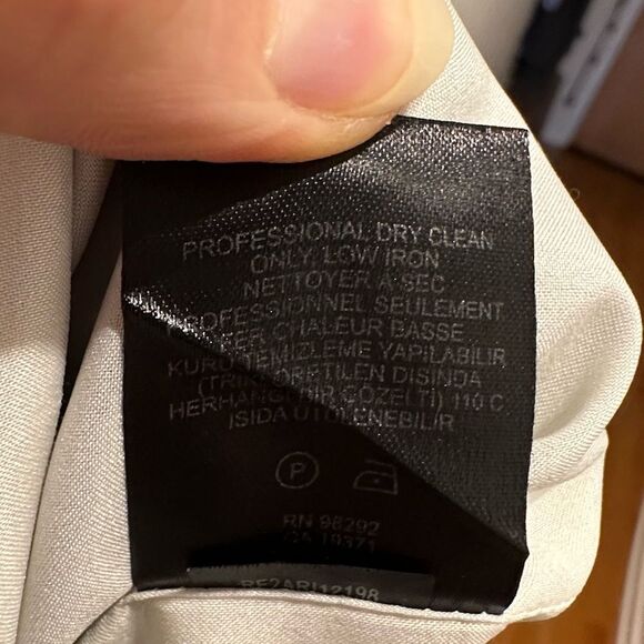 TIBI New York, SILK Shift Dress, Cream with ombré, Flying Crane pattern, Size 8 - Picture 8 of 11